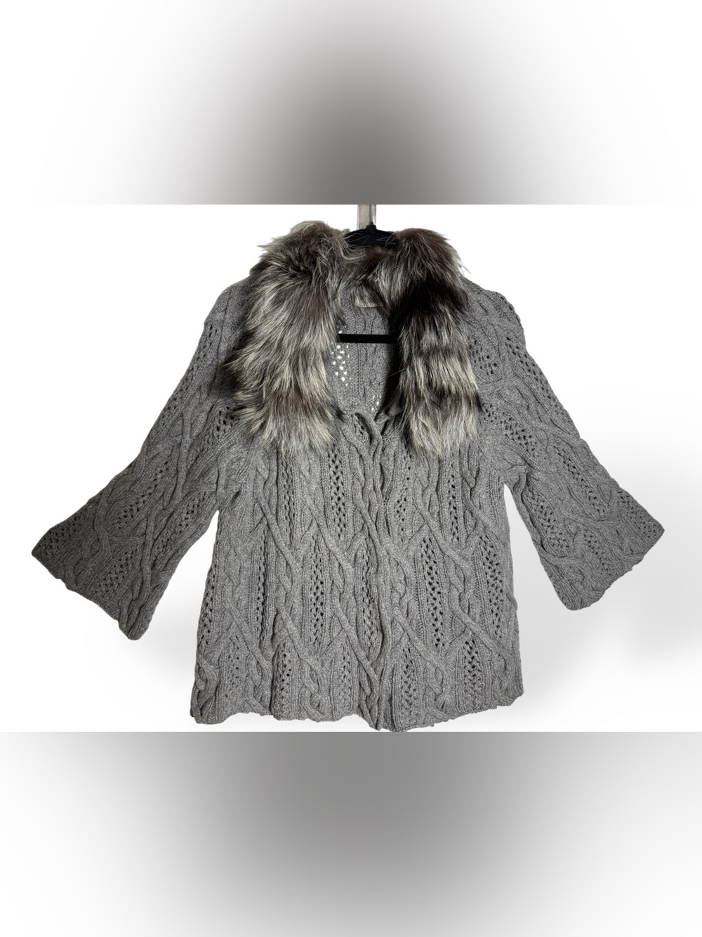 Neiman Marcus Cashmere w Fox Collar